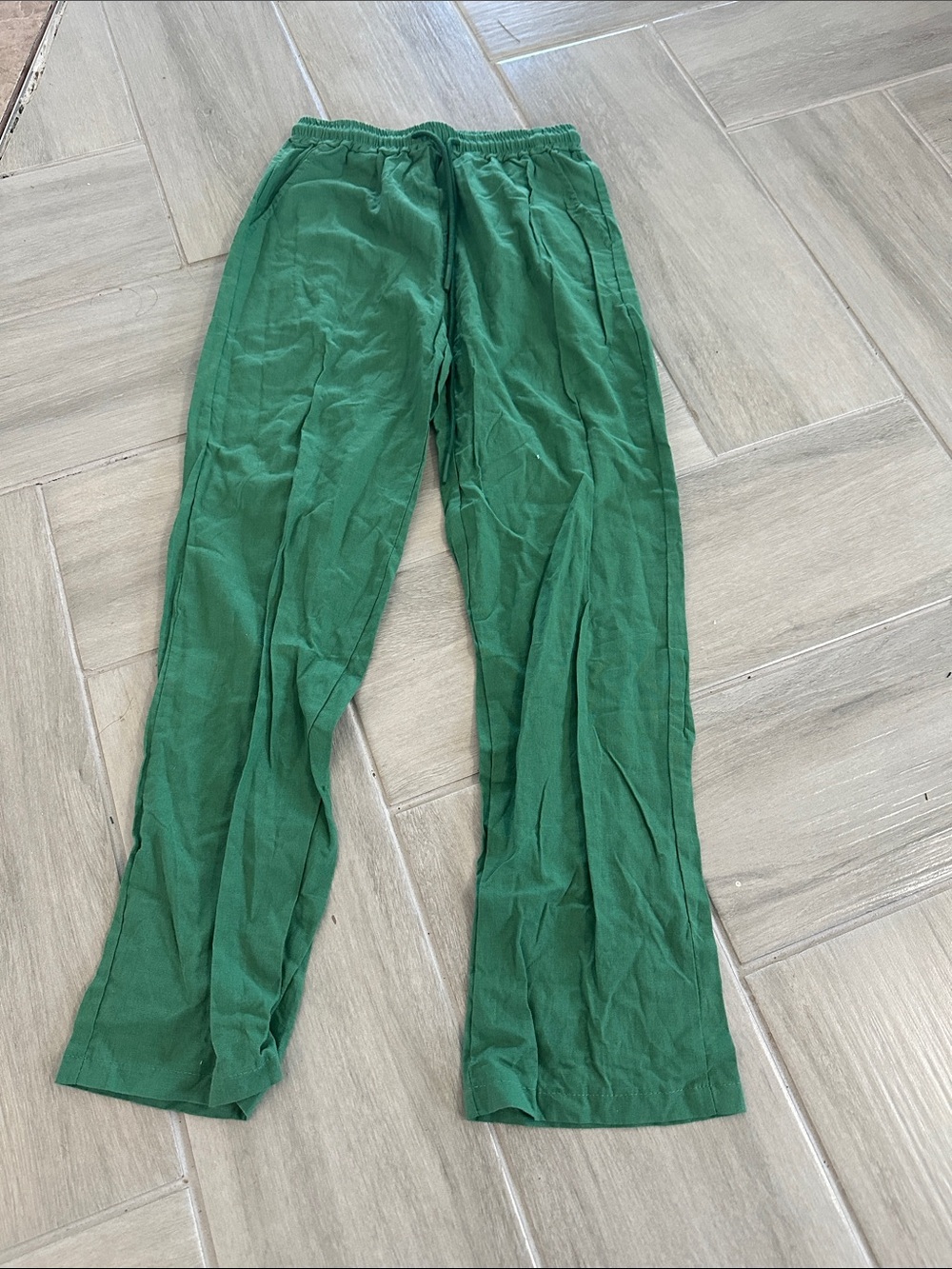 H&M Green Straight Leg Pants